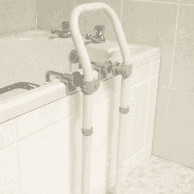 Swedish Bath Rail - White Epoxy Coated Steel - Chrome Plated Steel from ...