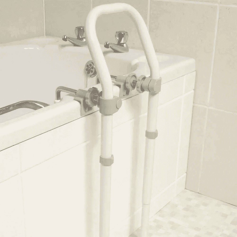 swedish bath rail white epoxy coated steel