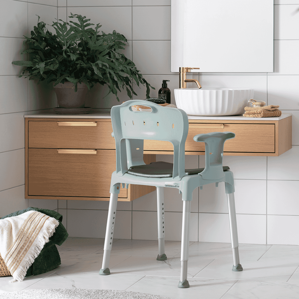 swift shower stool chair green lifestyle