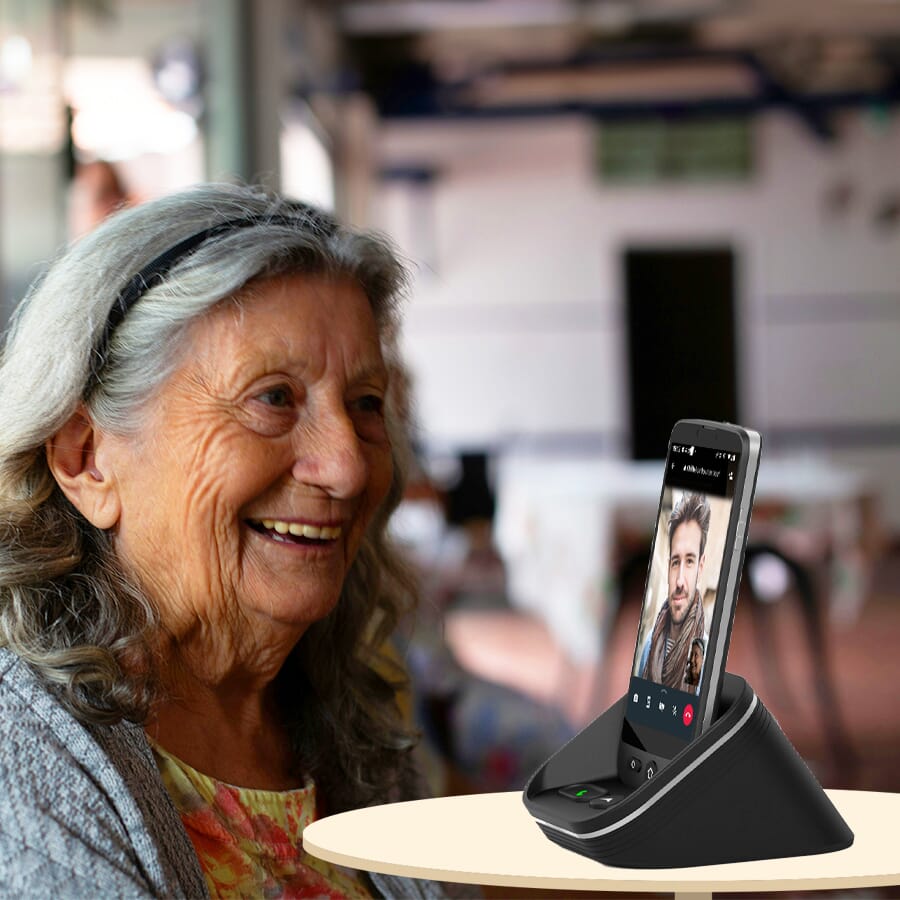 swissvoice s5100 accessories amplibase in use