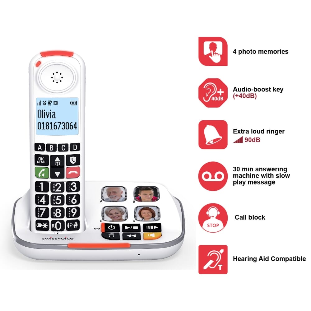 swissvoice xtra 2355 cordless phone all features