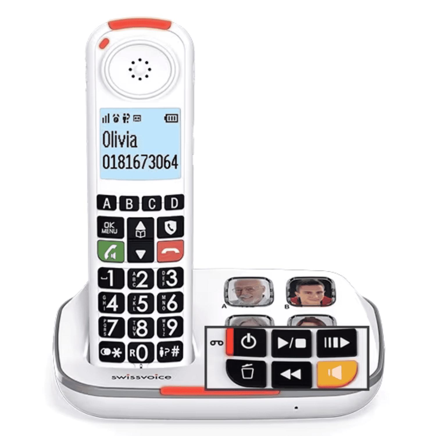 swissvoice xtra 2355 cordless phone twin voicemail