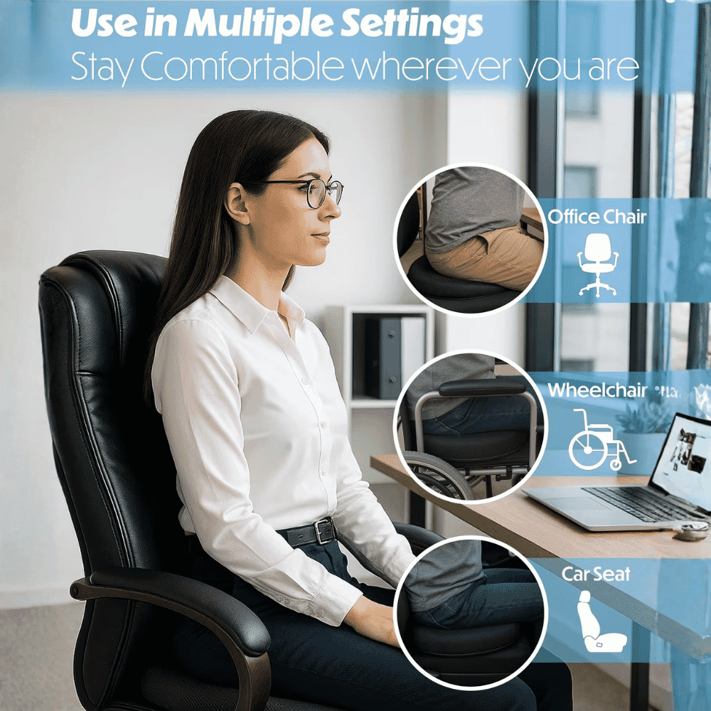 swivel seat cushion with cooling gel layer uses