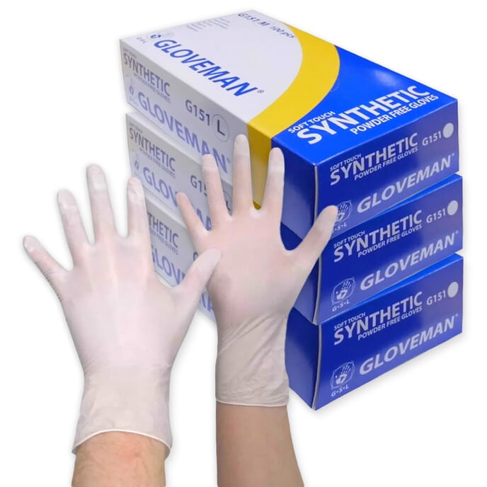 synthetic gloves large 3 boxes