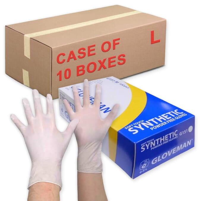 synthetic gloves large case of 10 boxes