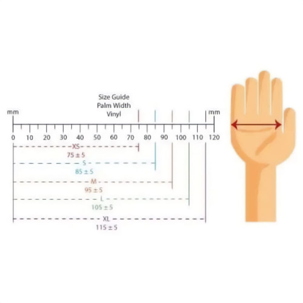synthetic gloves size guide