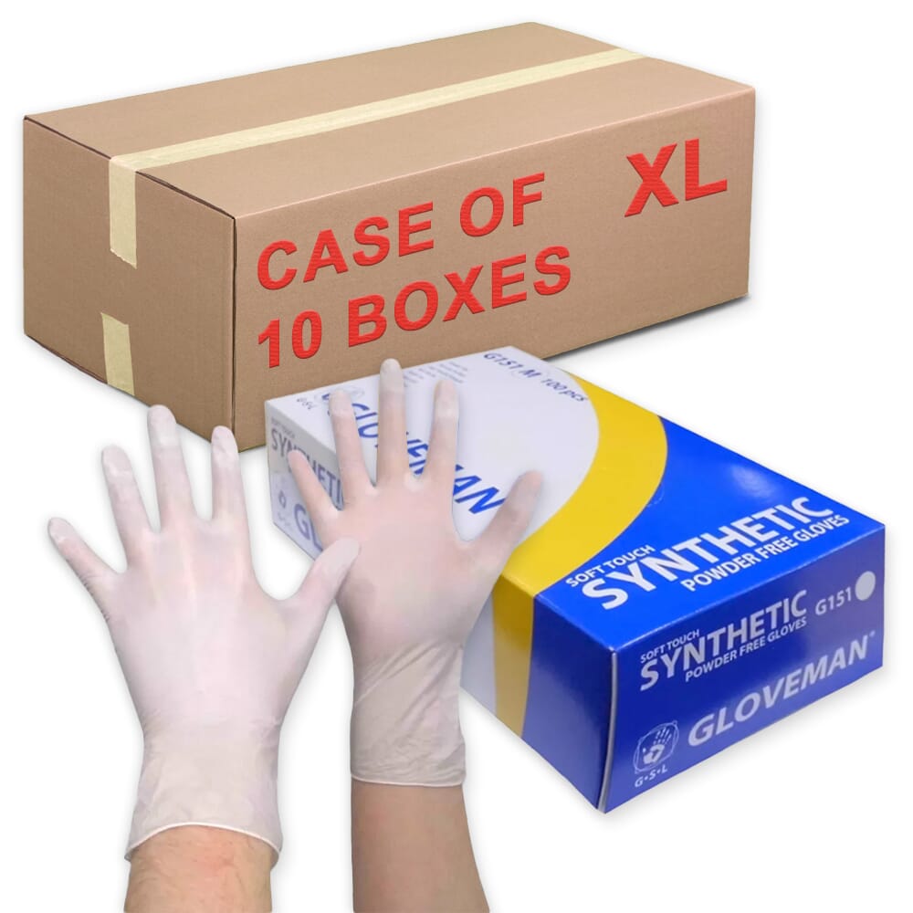synthetic gloves x large case of 10 boxes
