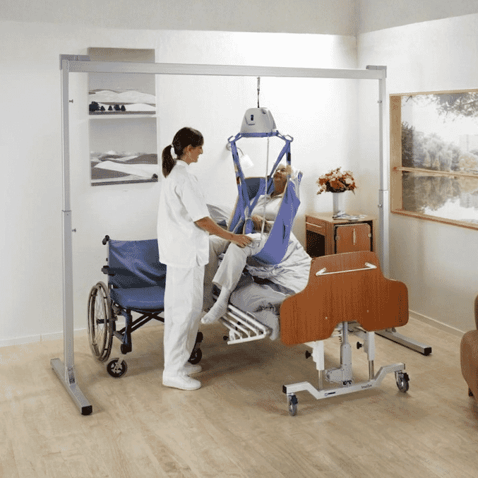 t frame gantry with wispa 440 portable hoist