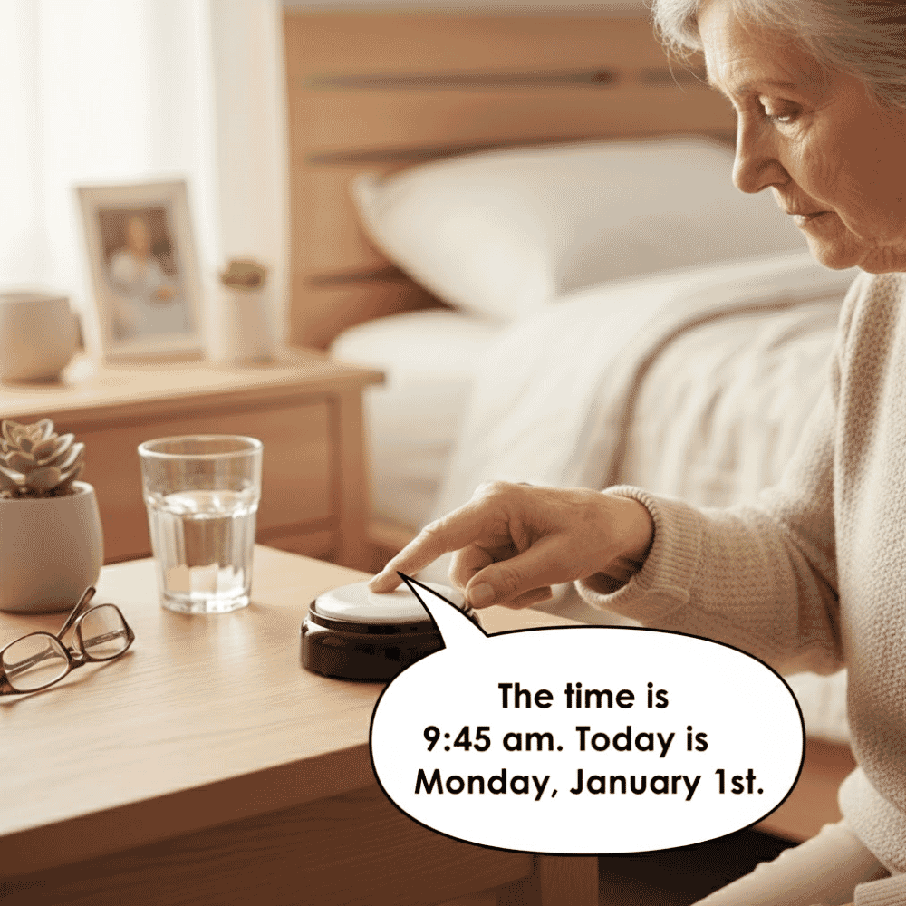 talking button alarm clock lifestyle