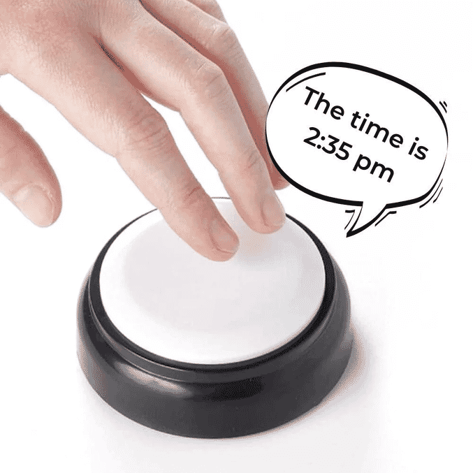 talking button clock