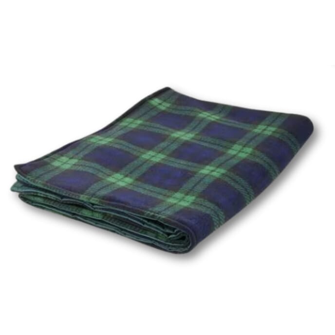 tartan blanket black