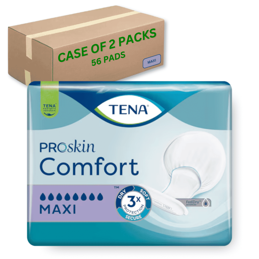 tena comfort maxi case of 56