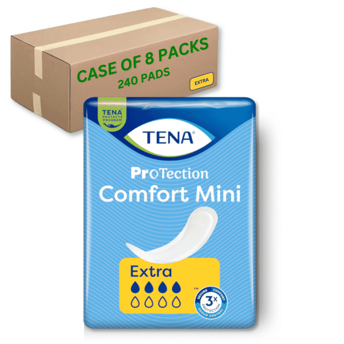 tena comfort mini extra case of 240