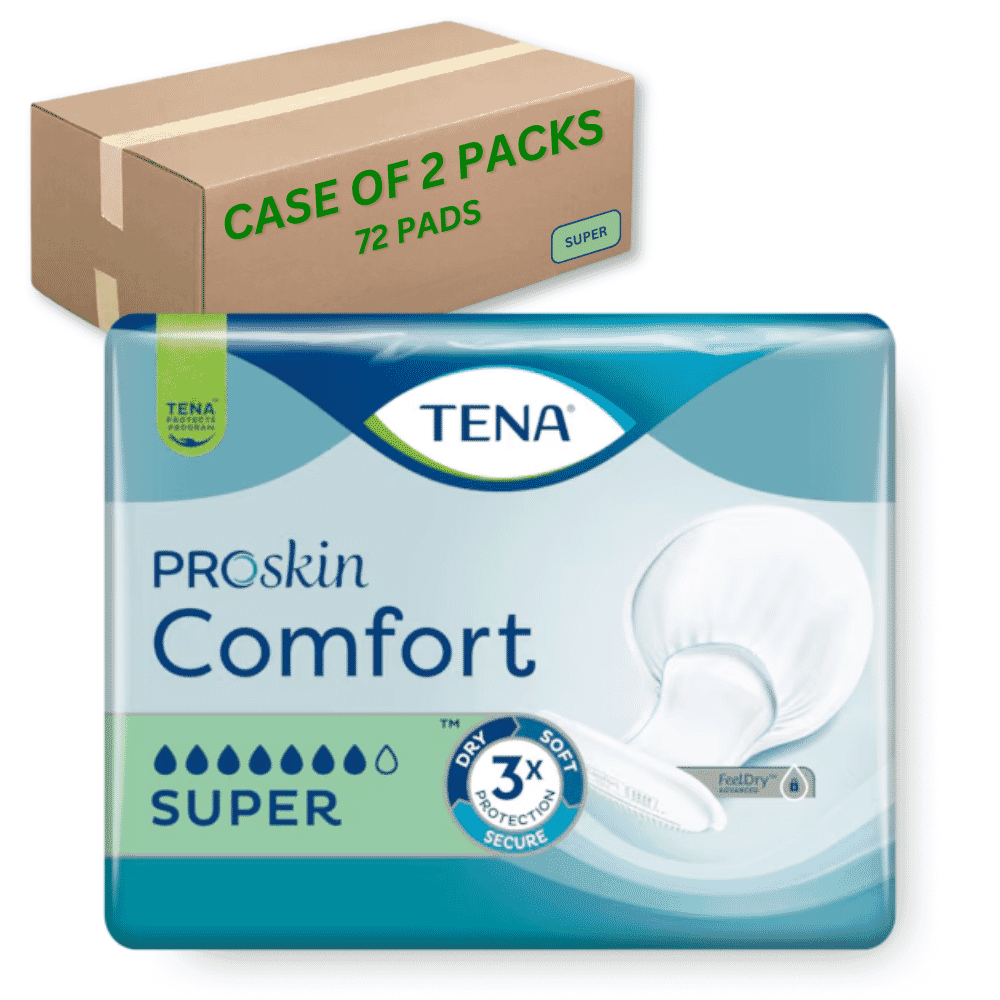 tena comfort super case of 72