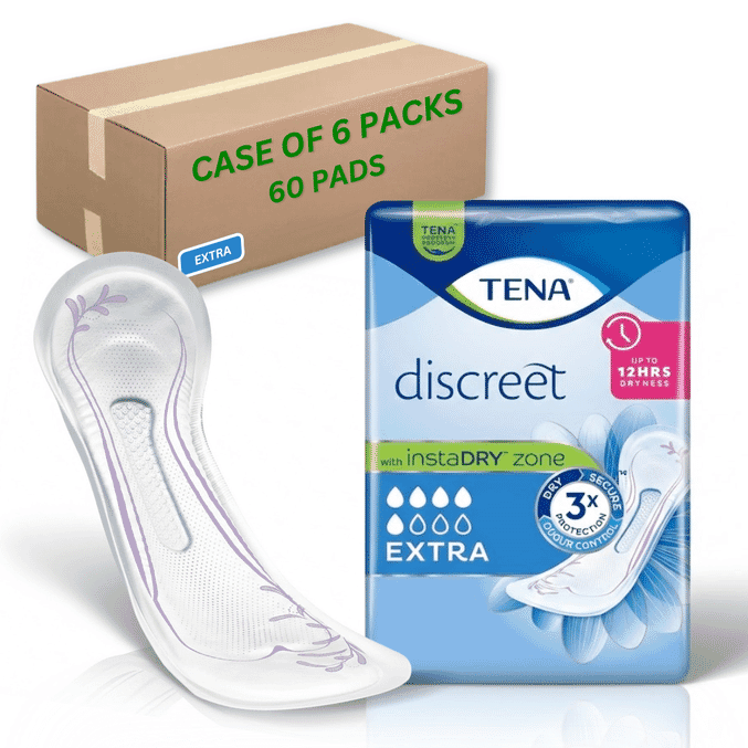 tena discreet extra case of 60