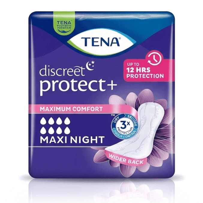 tena discreet maxi night pack of 6