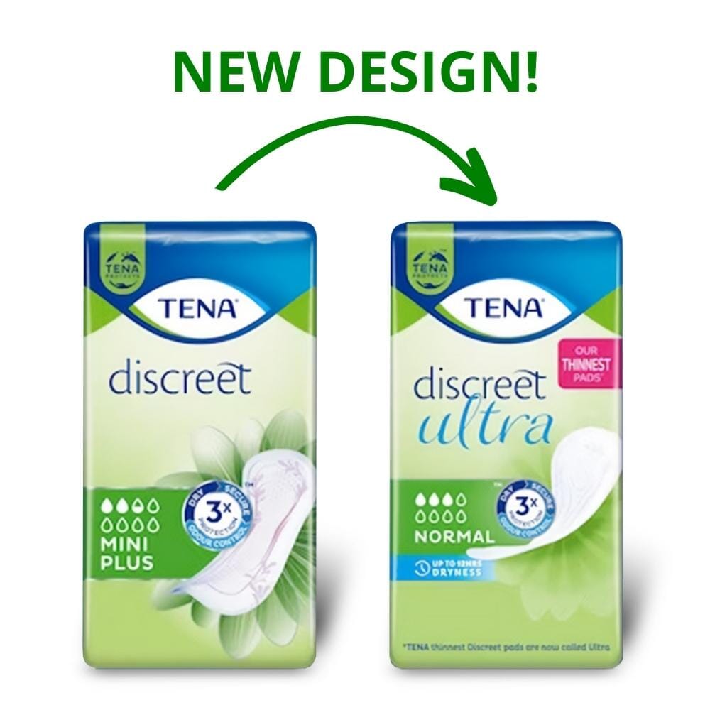 tena discreet ultra normal pads case of 160 new design