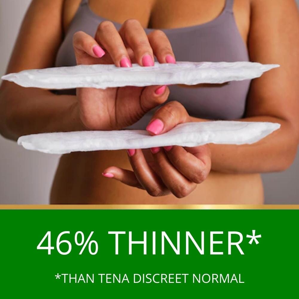tena discreet ultra normal pads case of 160 thinner than normal