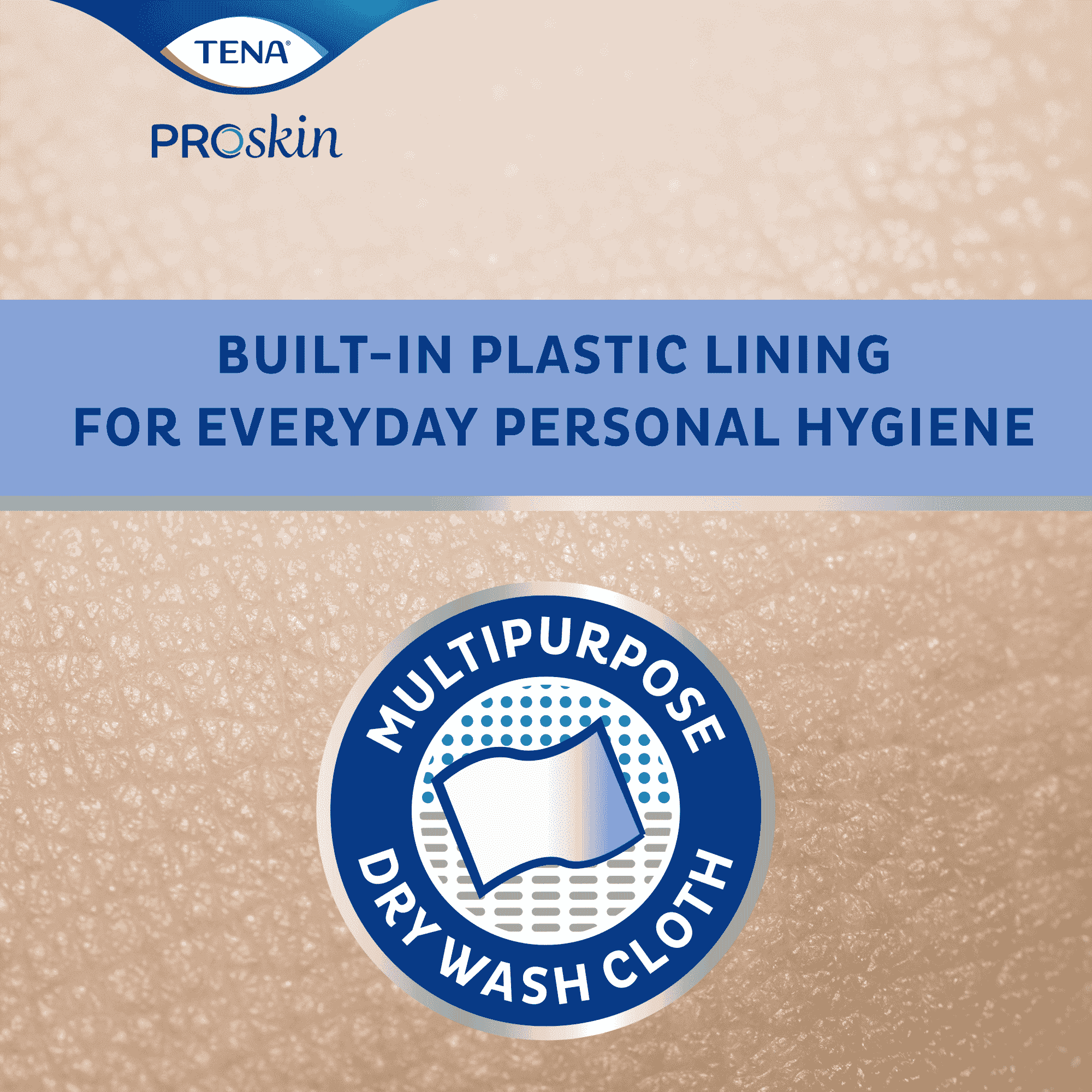 tena disposable wash glove pack of 175 detail