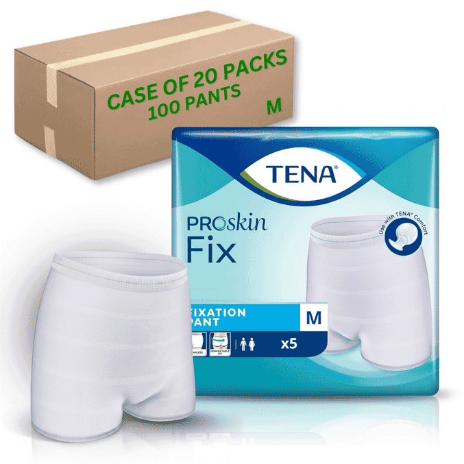 tena fix premium medium case of 100