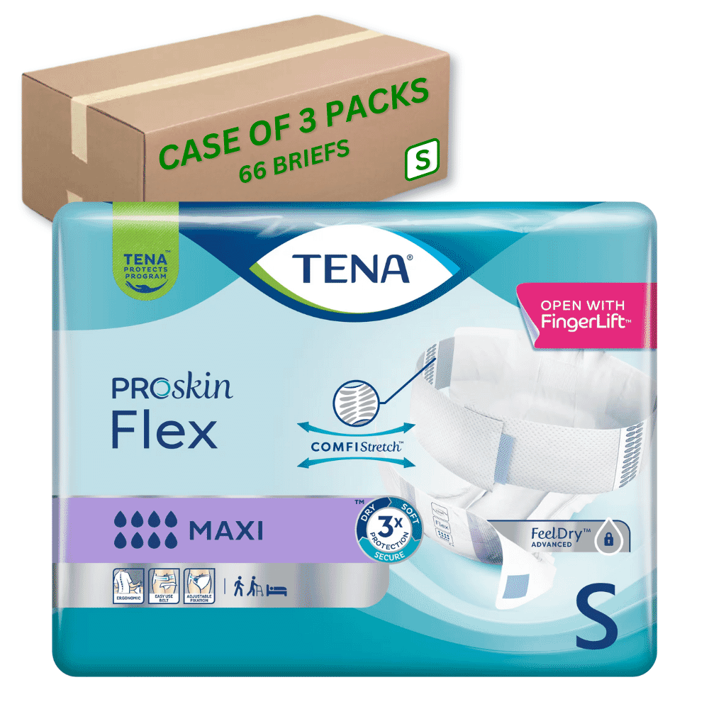 tena flex maxi small case of 66
