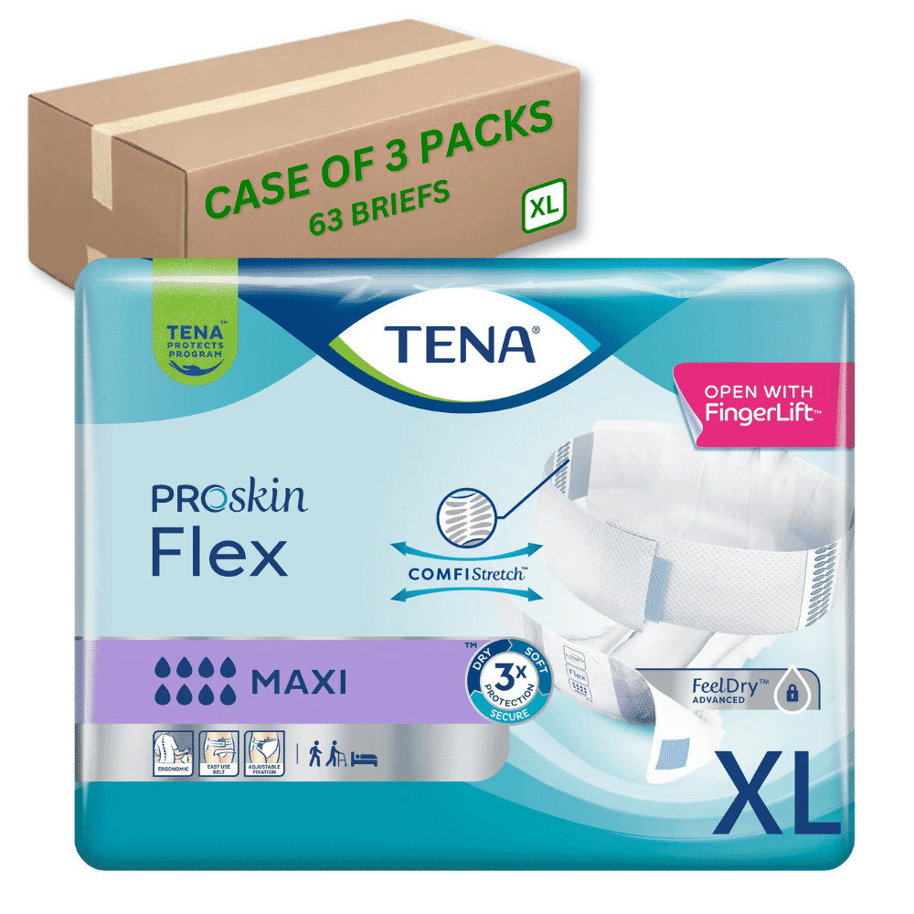 tena flex maxi xl case of 63