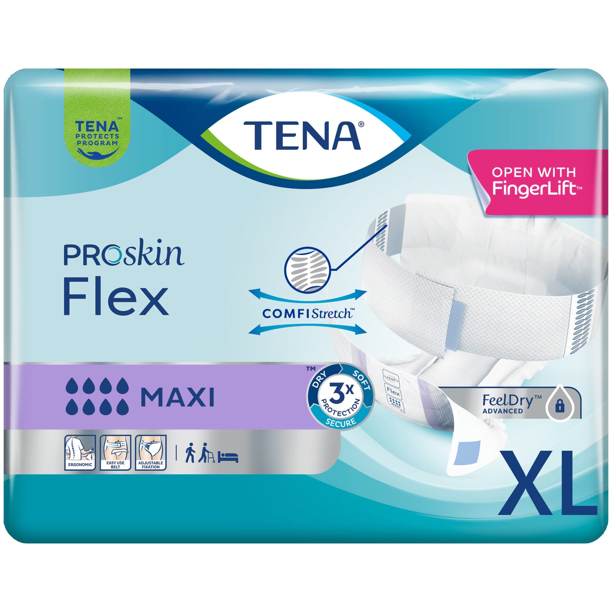 tena flex maxi xl pack of 21
