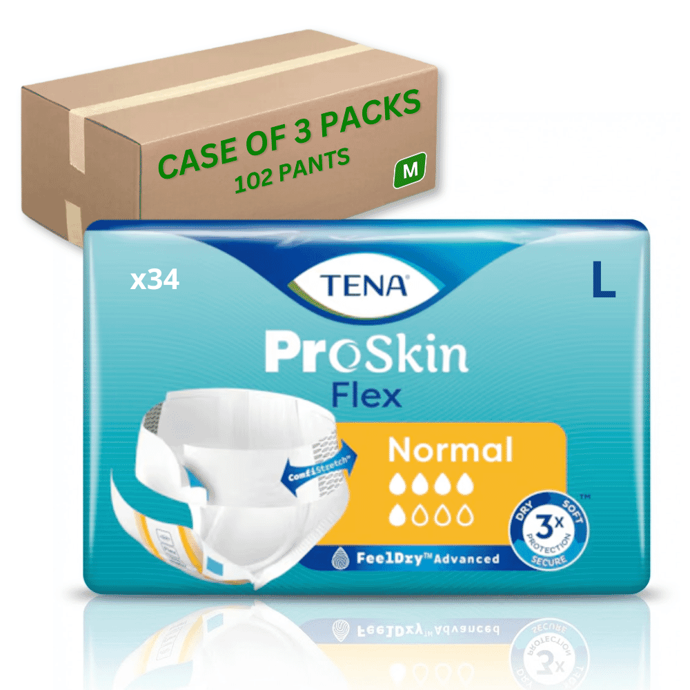 tena flex normal large case of 102