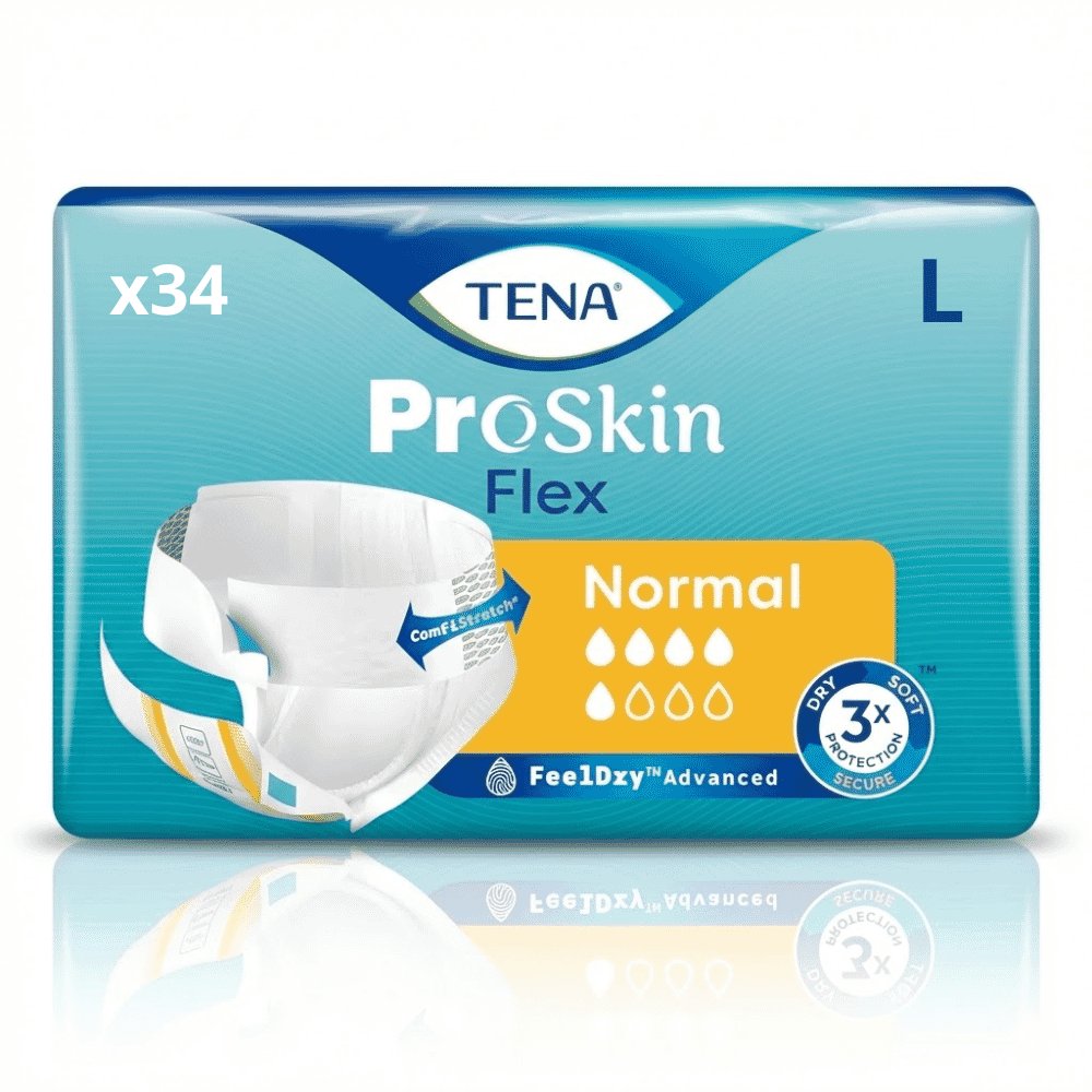 tena flex normal large pack of 34