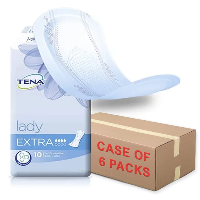 tena lady xtra towel case of 60