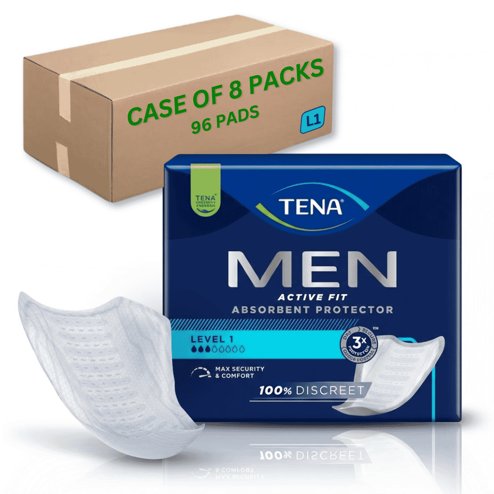 tena men absorbent protector level 1 case of 96