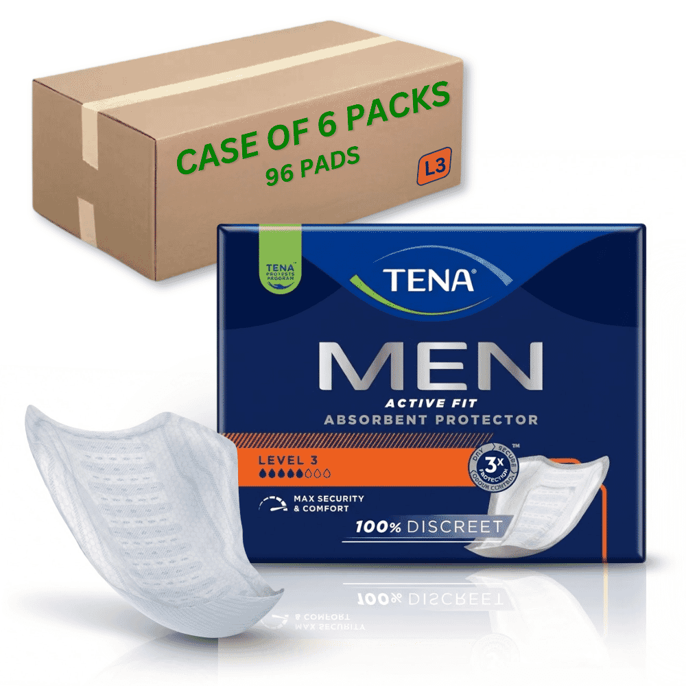 tena men absorbent protector level 3 case of 48