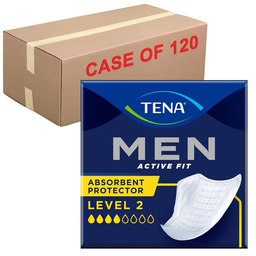 TENA® MEN Level 2 - Box of 120 incontinence pads Packaging 6