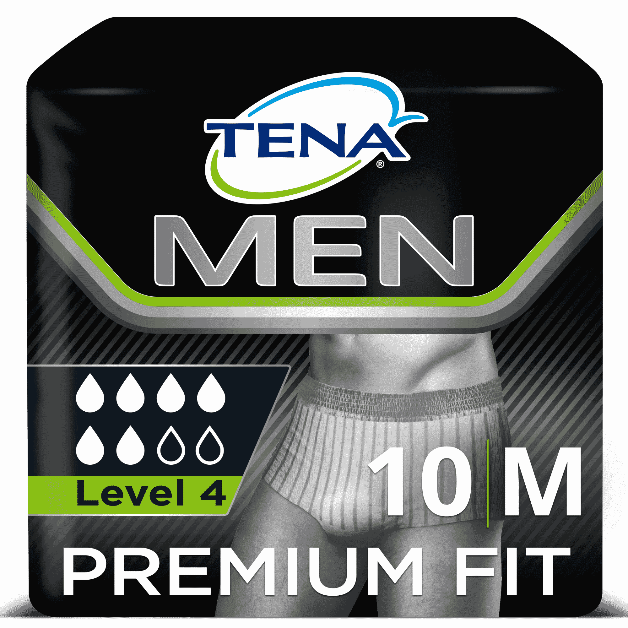 tena men level 4 protective underwear medium