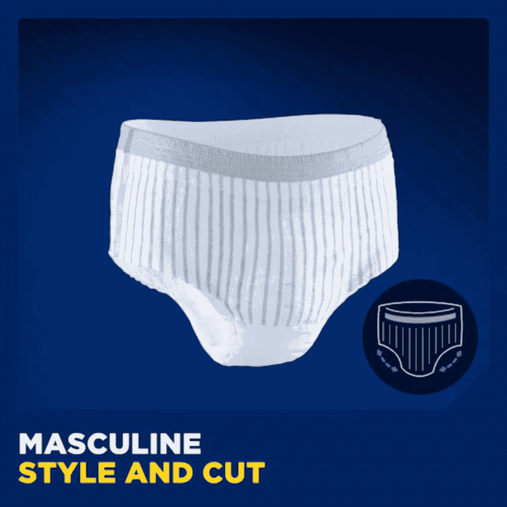 tena men premium fit protective underwear style