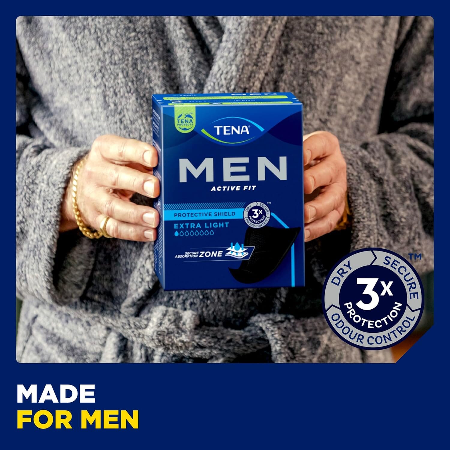 tena men protective absorbent shield made for men
