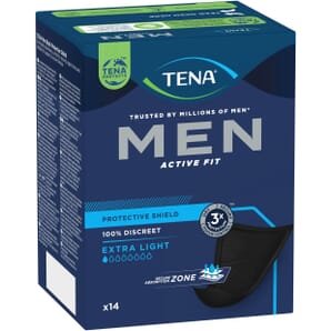 TENA Men Protective Absorbent Shield - 1 Pack of 14 Pads