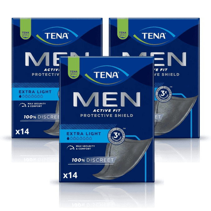 tena men protective shield case of 42