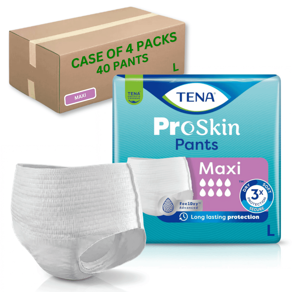 tena pants maxi large case of 40