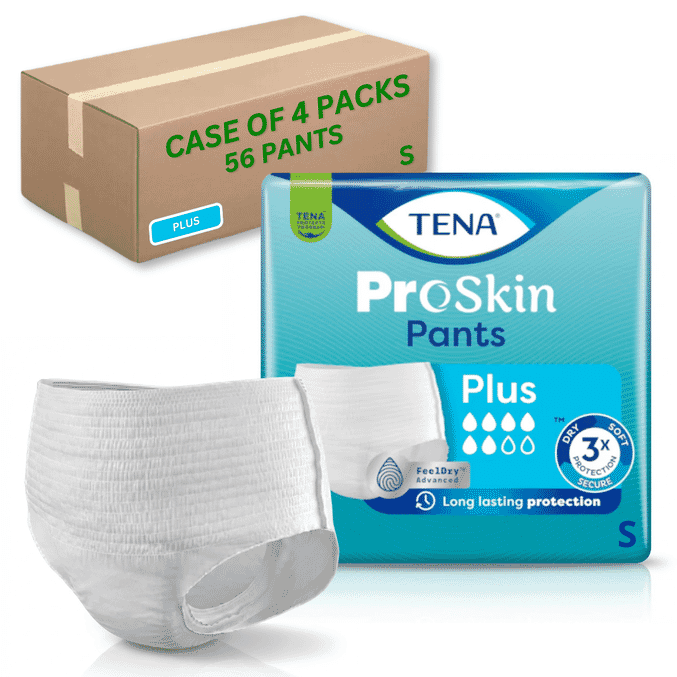 tena pants plus small case of 56