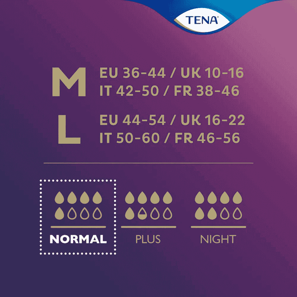 tena silhouette low waist pants size