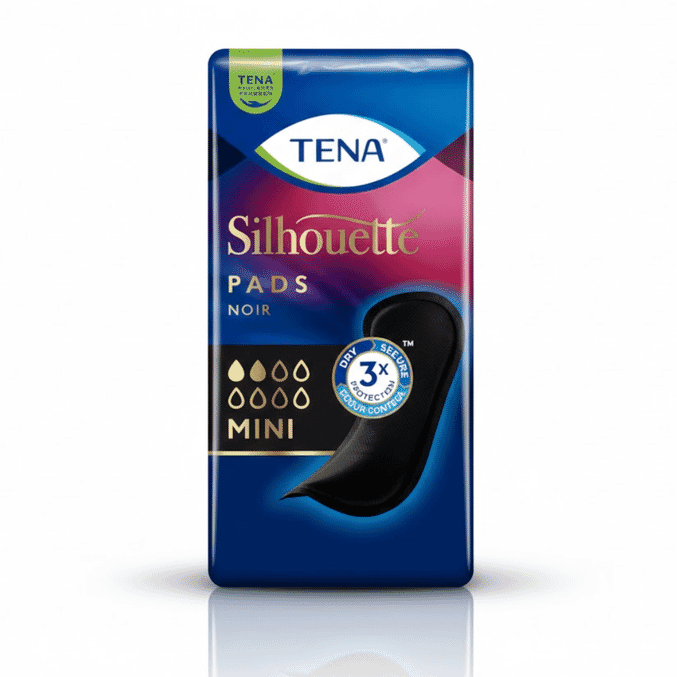 tena silhouette noir mini pads