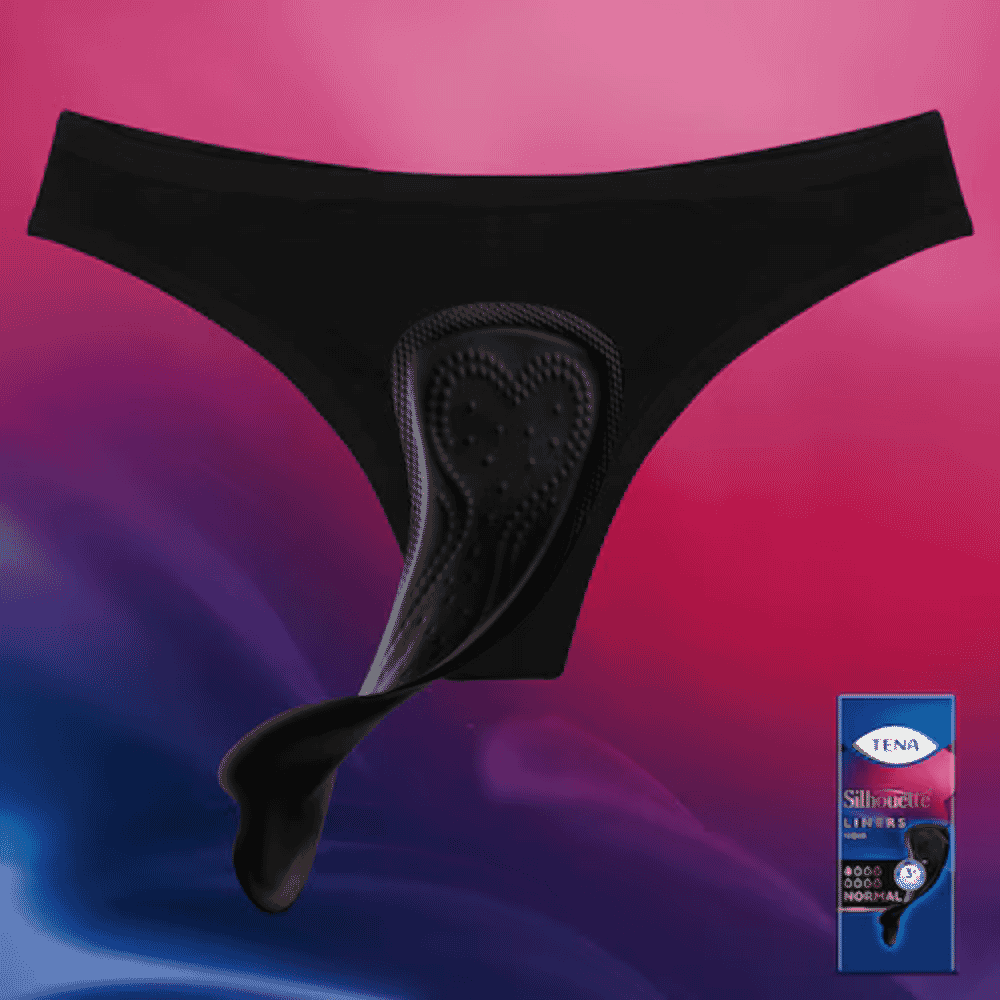tena silhouette noir normal liners black