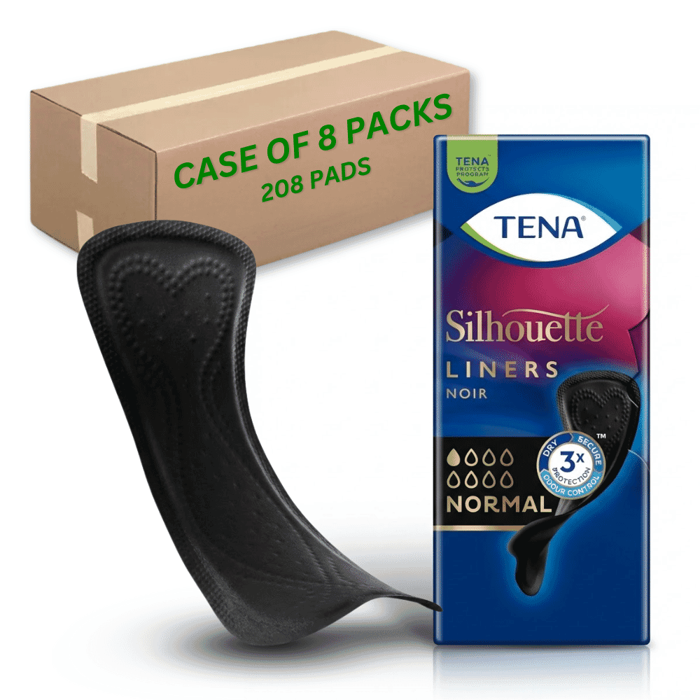 tena silhouette noir normal liners case of 208