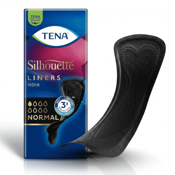 tena silhouette noir normal liners