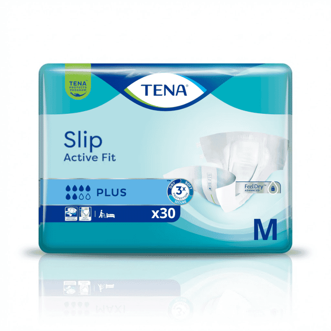 tena slip active fit plus medium pack of 30