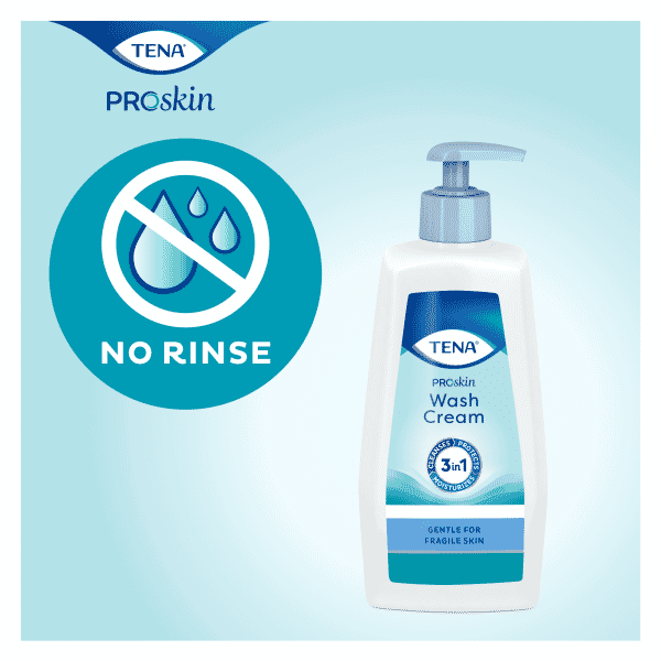 tena wash cream is no rinse