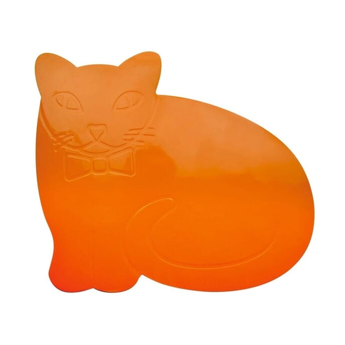 tenura anti slip and anti microbial childrens table mat orange cat