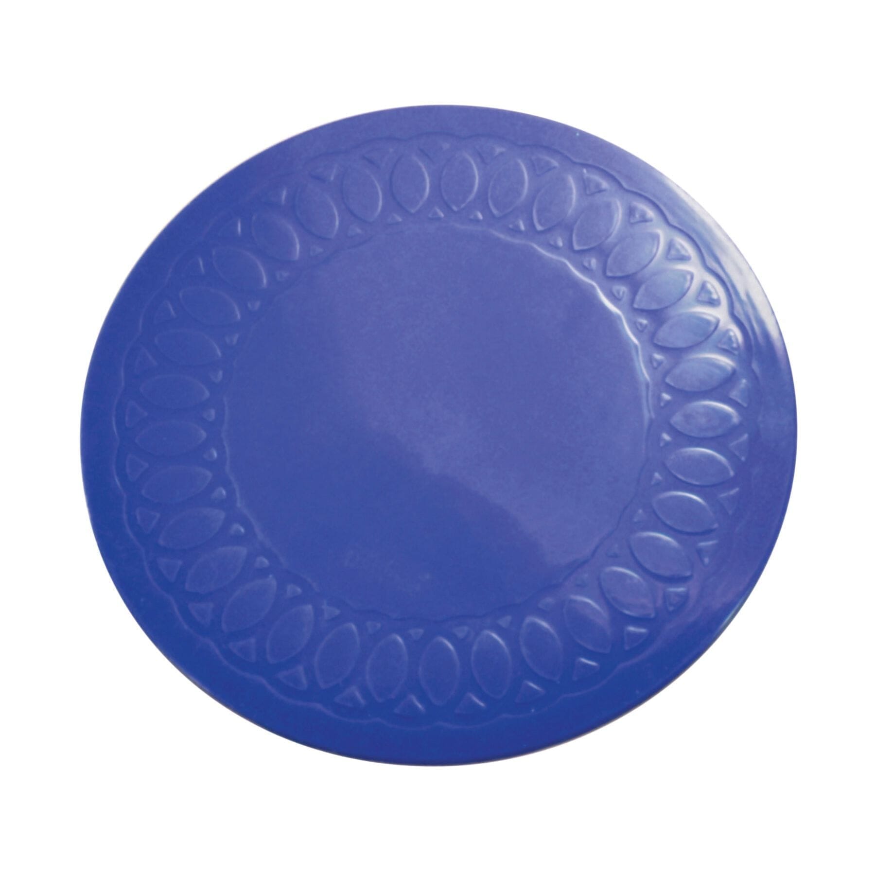 tenura anti slip circular mat coaster blue