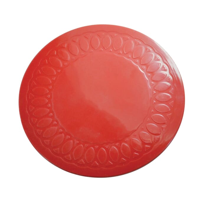 tenura anti slip circular mat coaster red